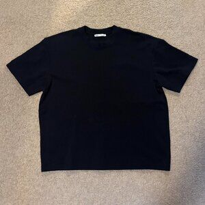 Zara Men's Black and Navy T-shirt